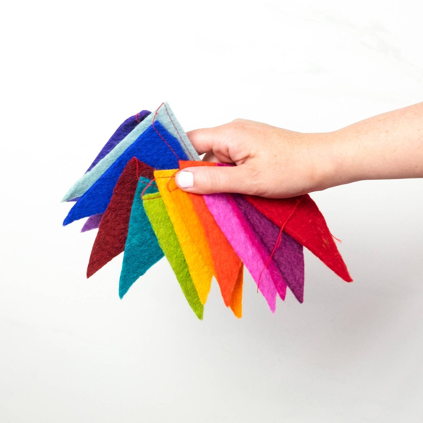 Felt Rainbow Flags Garland - The Winding Road