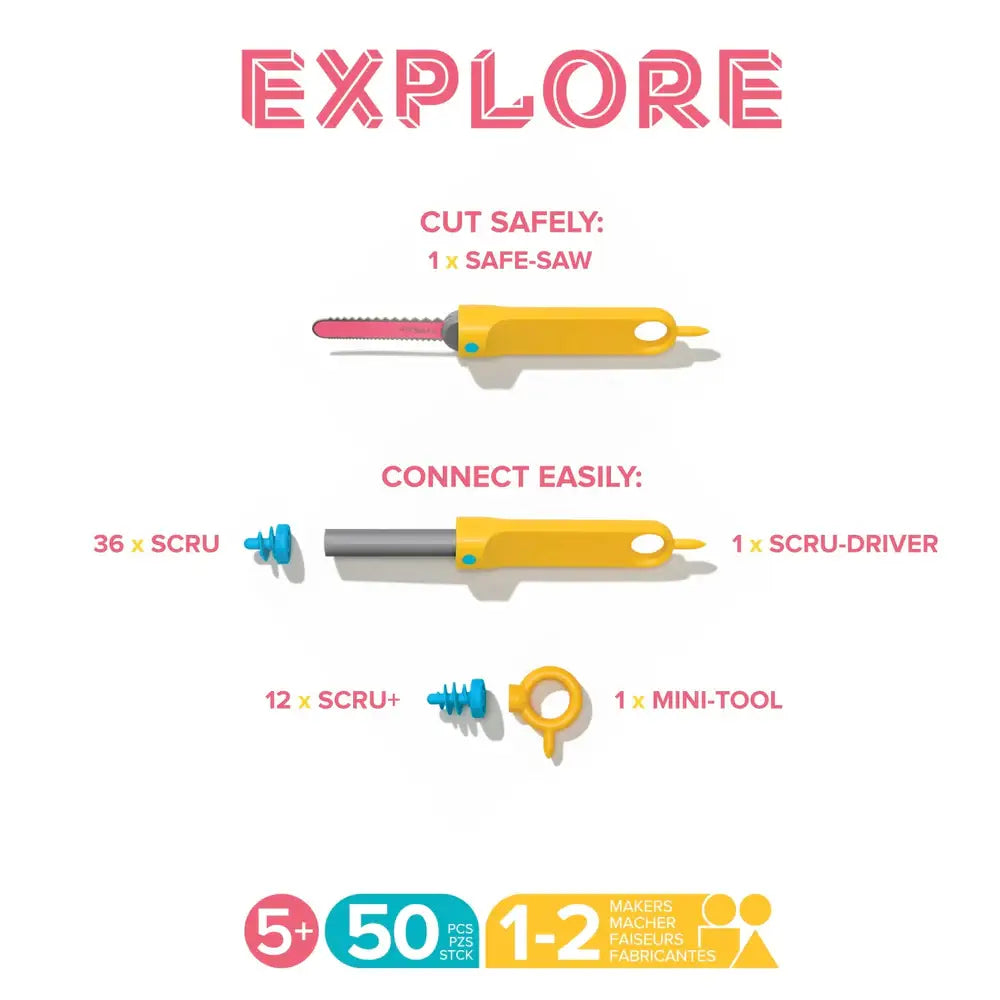 Makedo Australia - EXPLORE | Makedo Cardboard Construction Kit 1-2 Makers