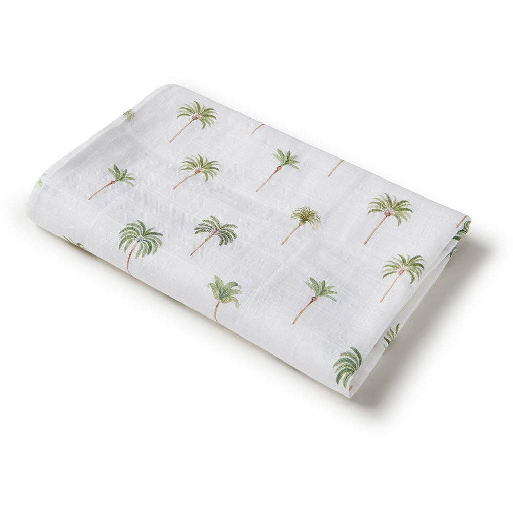 Snuggle Hunny - Green Palm Organic Muslin Wrap