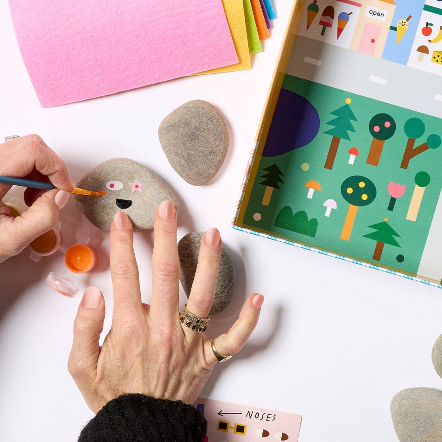 Kids Rock Painting Kit Cool Faces - Journey Of Something
