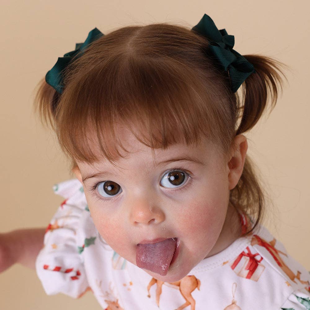 Snuggle Hunny - Pine Piggy Tail Hair Clips - Pair