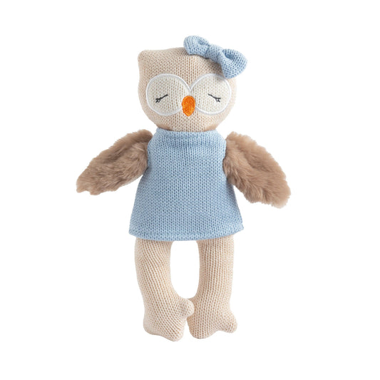 Knitted Animal Toy- Ollie the Owl - Bambam Kids Toys 