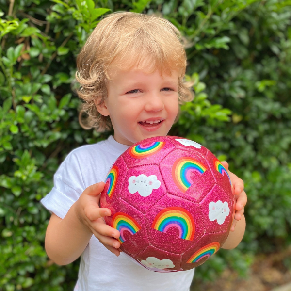 Crocodile Creek - Glitter Soccer Ball - Rainbow (Size 3)