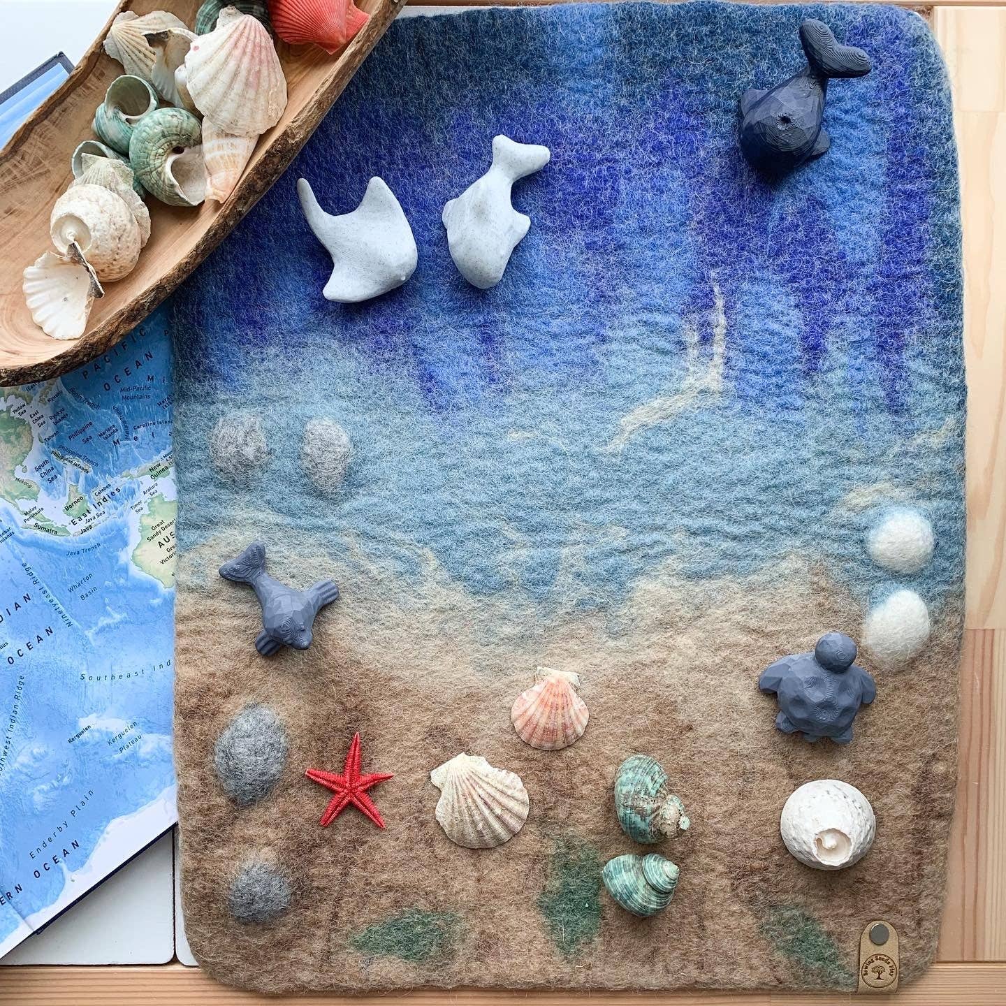 Felted Ocean Play Mat (Mat Only) - Sewing Seeds Play