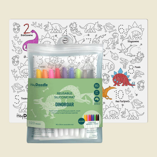 HeyDoodle - DinoRoar Classic Colouring & Doodle Mat