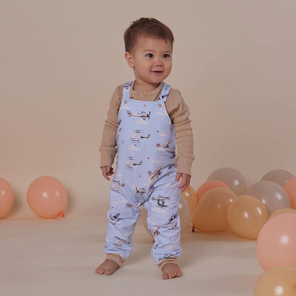 Snuggle Hunny - Taking Flight Organic Snuggle Overalls