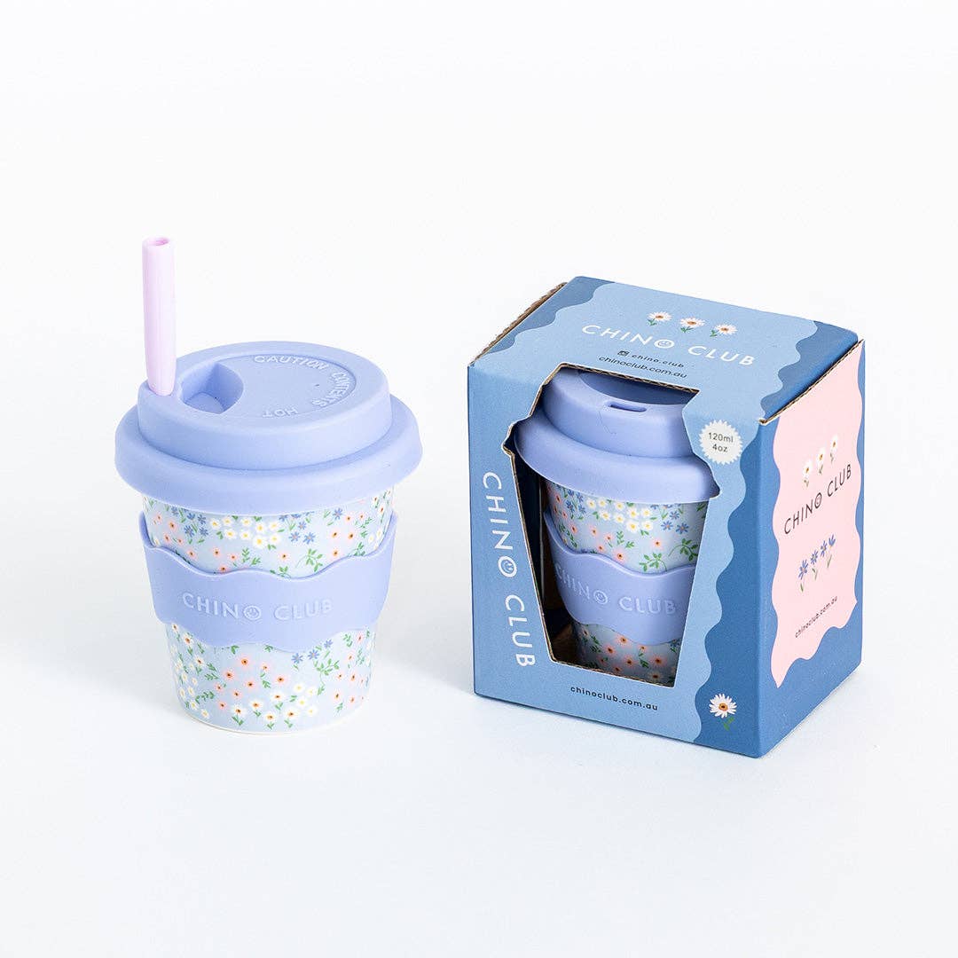 Chino Club - Blue Floral Cup 4oz - Bambam Kids Toys 