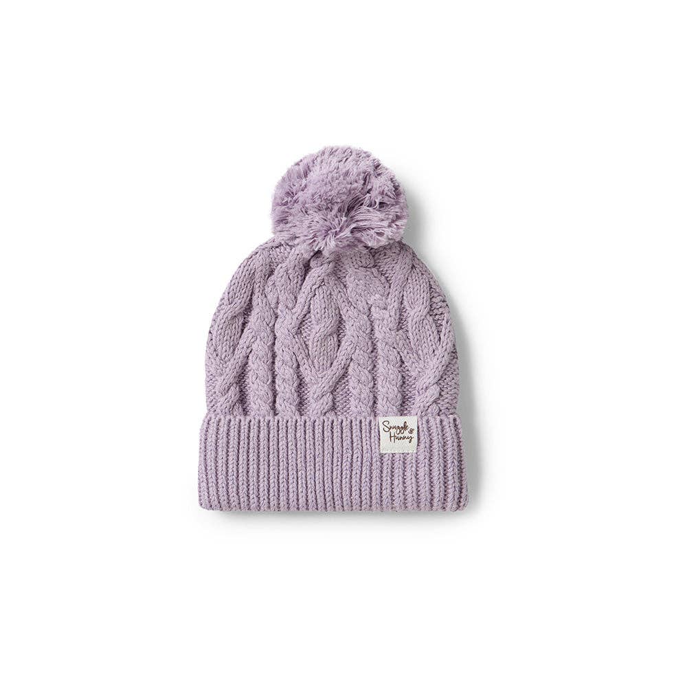 Snuggle Hunny - Lavender Organic Baby Knit Beanie