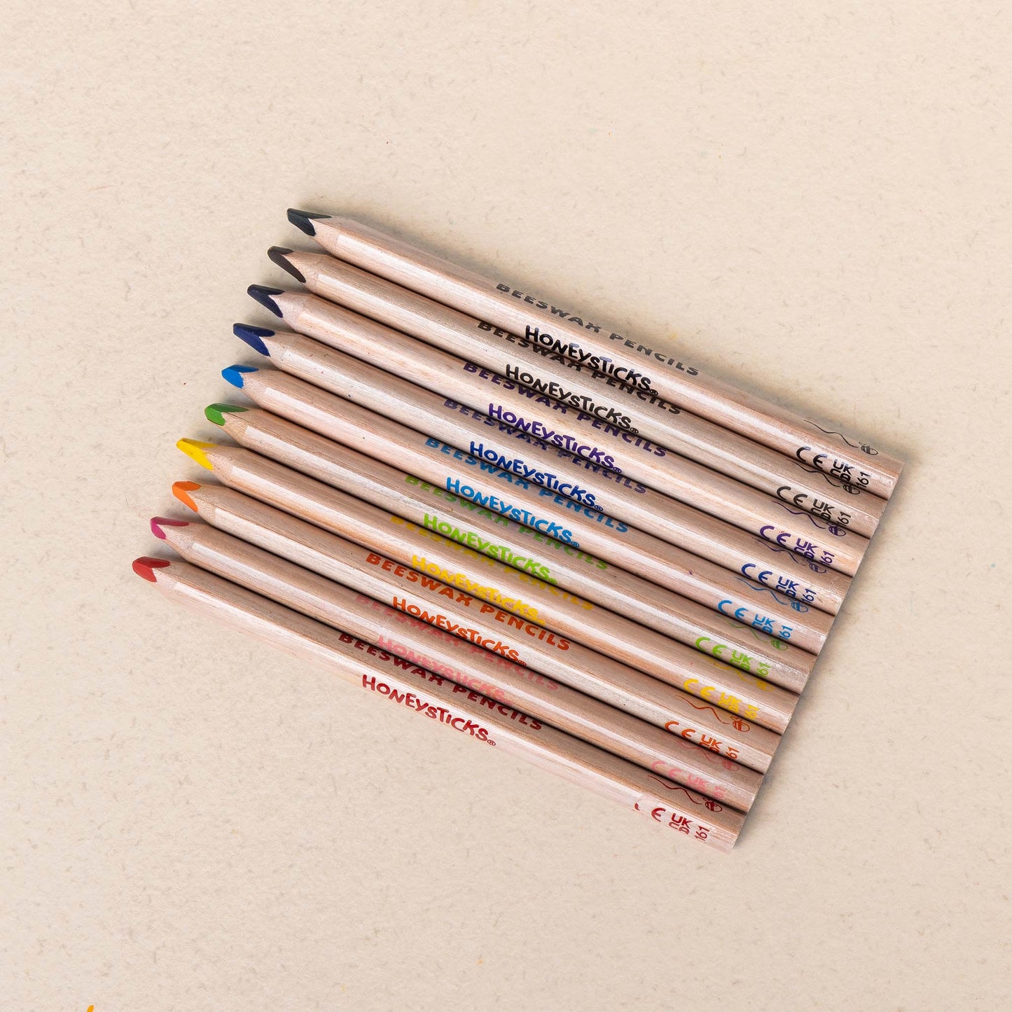 Honeysticks - Australia - Honeysticks 3-in-1 Beeswax Pencils Jumbo Triangles 10pk
