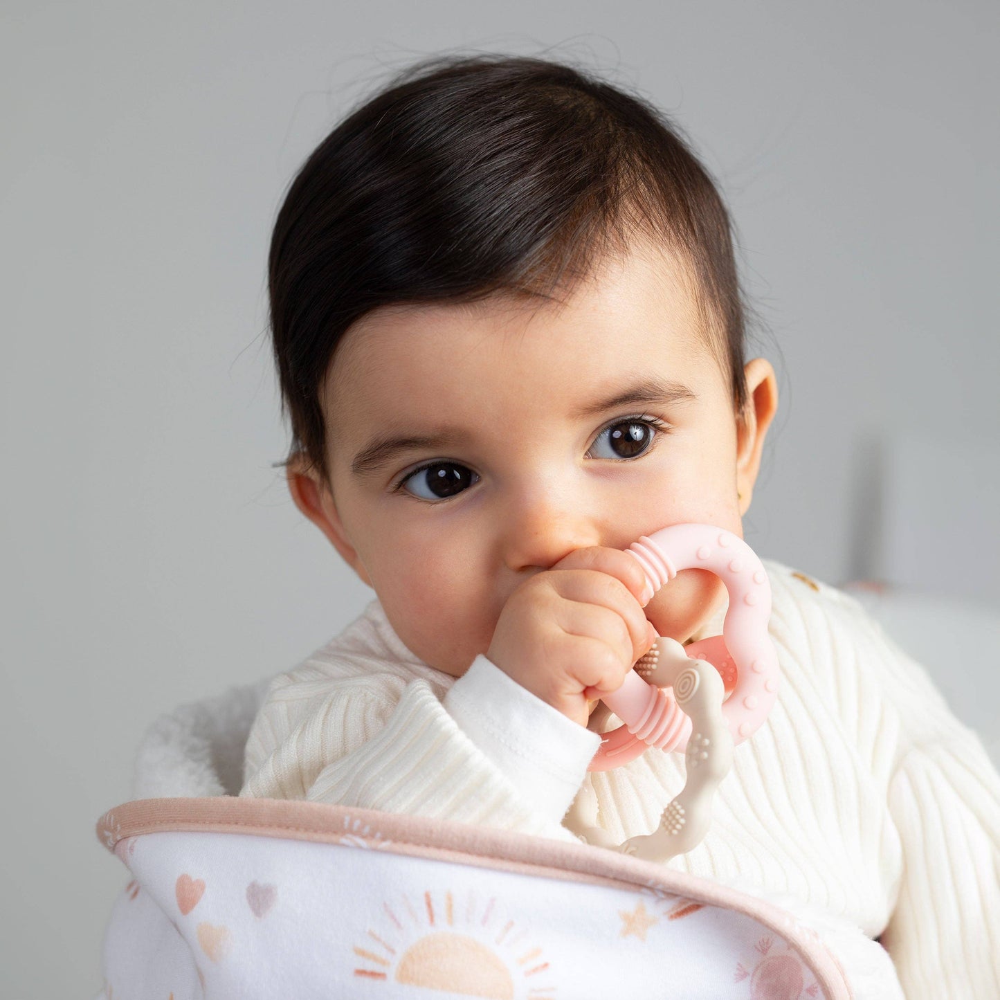 Living Textiles - Silicone Bunny Teether - Pink