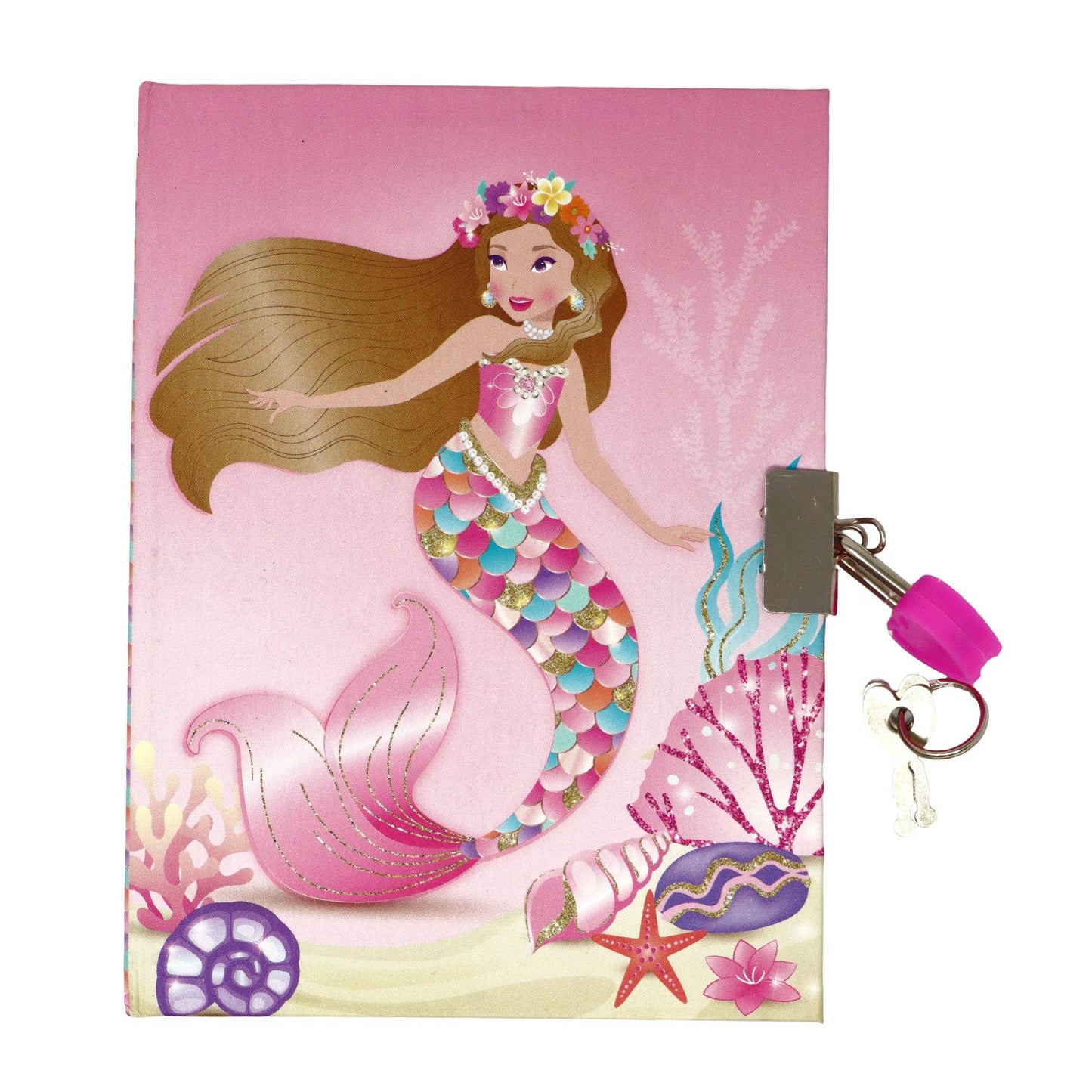 Pink Poppy - Enchanted Mermaid Lockable Notebook