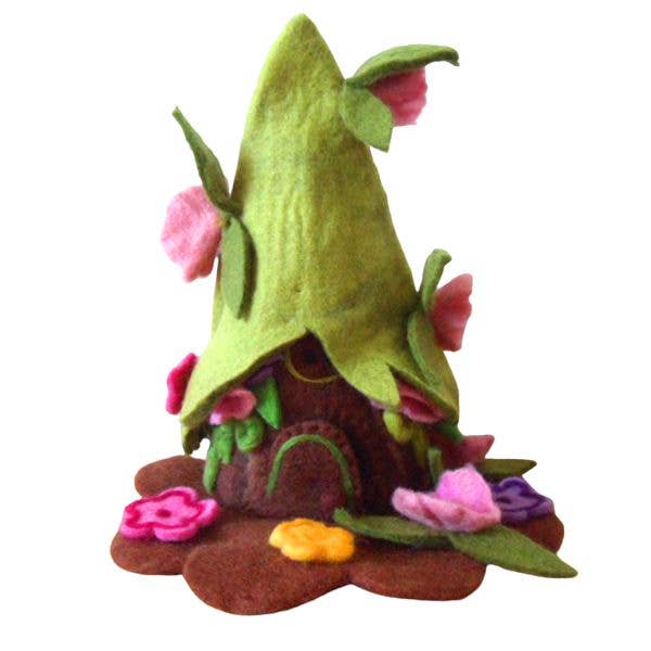 Felt Fairy house – flowery woodland