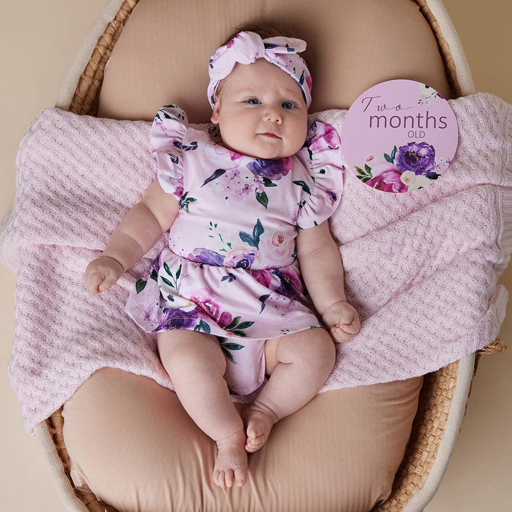 Snuggle Hunny - Floral Kiss Short Sleeve Organic Dress - Bambam Kids Toys 