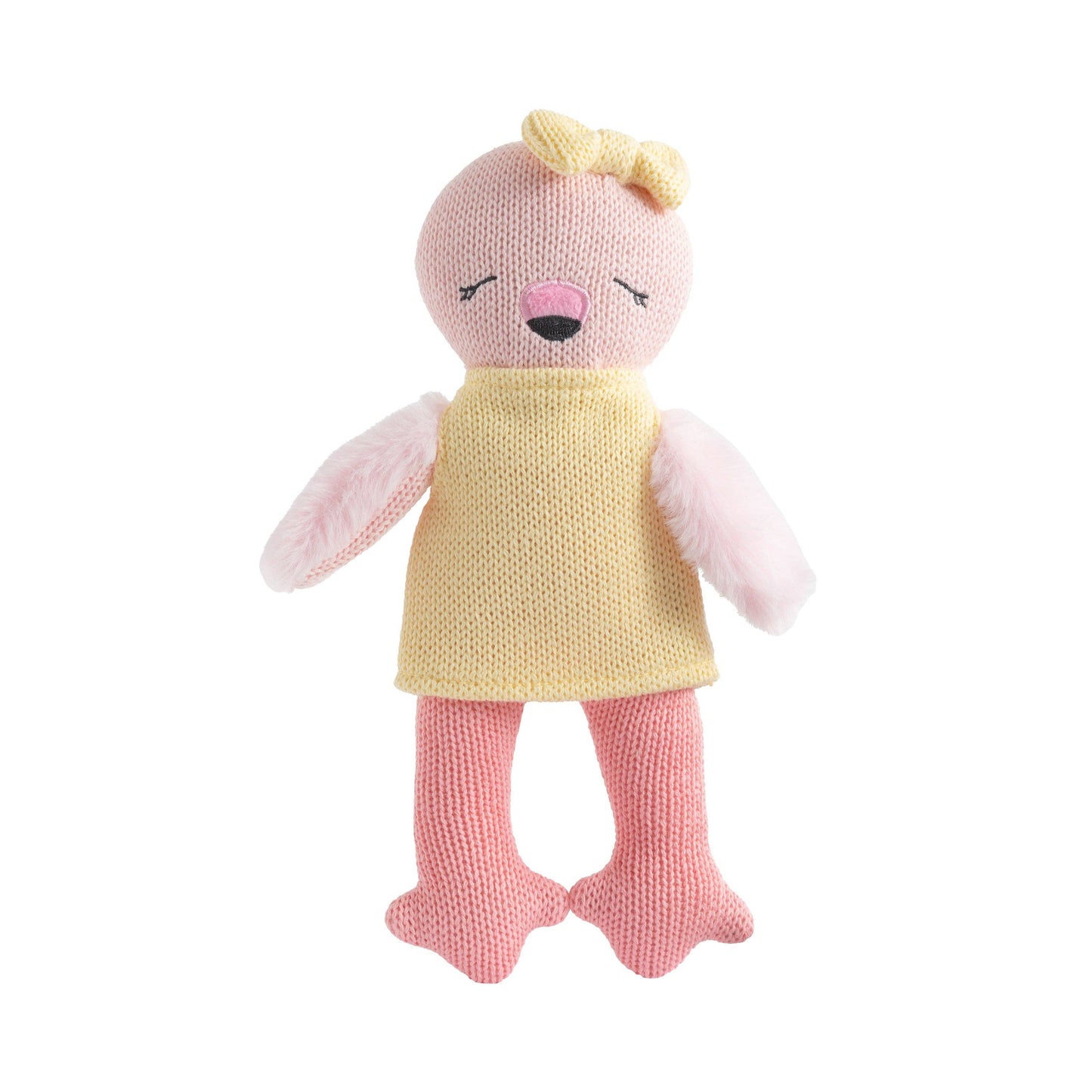 Living Textiles - Knitted Animal Toy- Freya the Flamingo