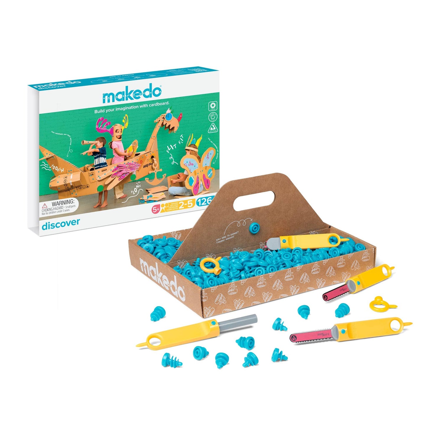 Makedo Cardboard Construction for 2-5 Makers