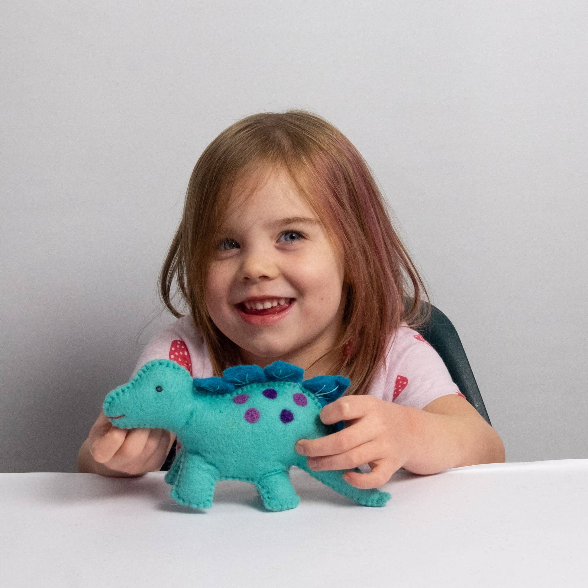 Felt Dinosaur Baby Blue Stegosaurus - The Winding Road - Bambam Kids Toys 