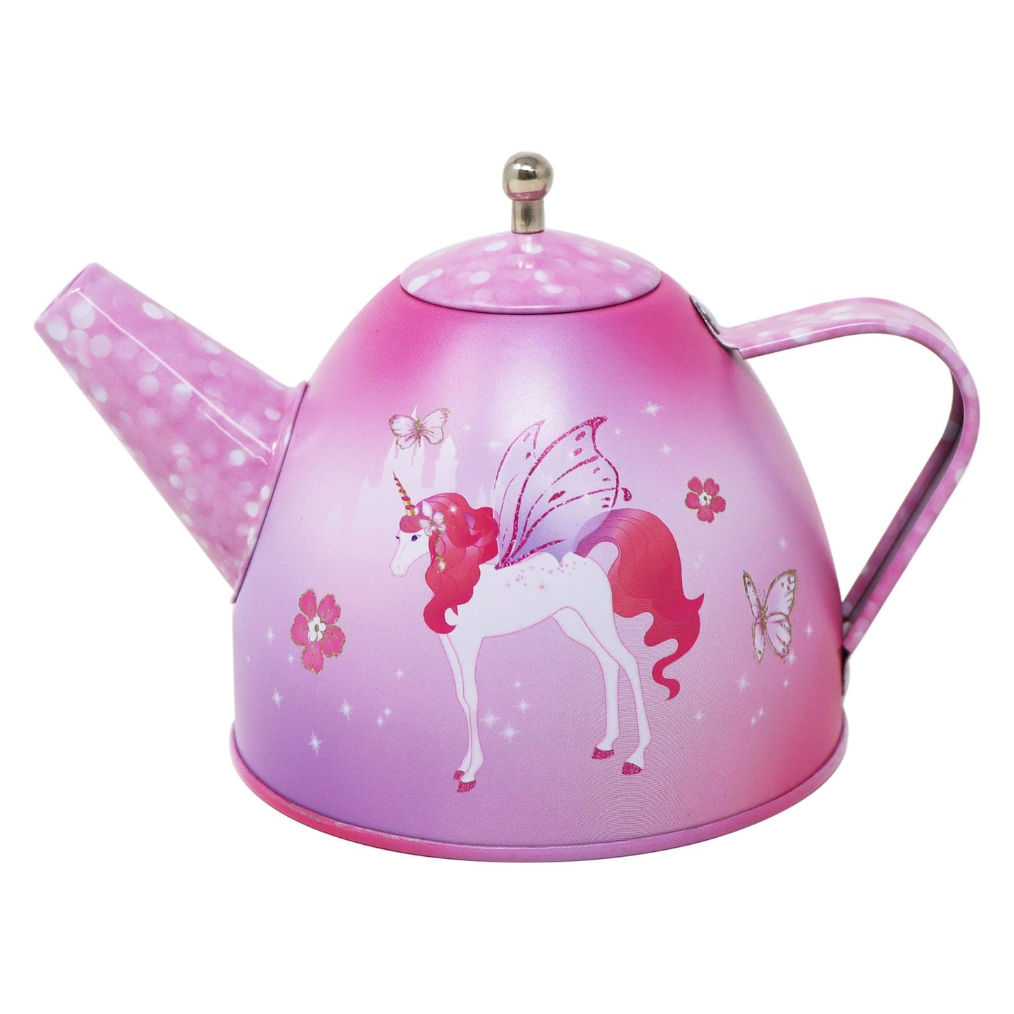 Pink Poppy - Unicorn Princess 15 Piece Tin Tea Set In Carry Case