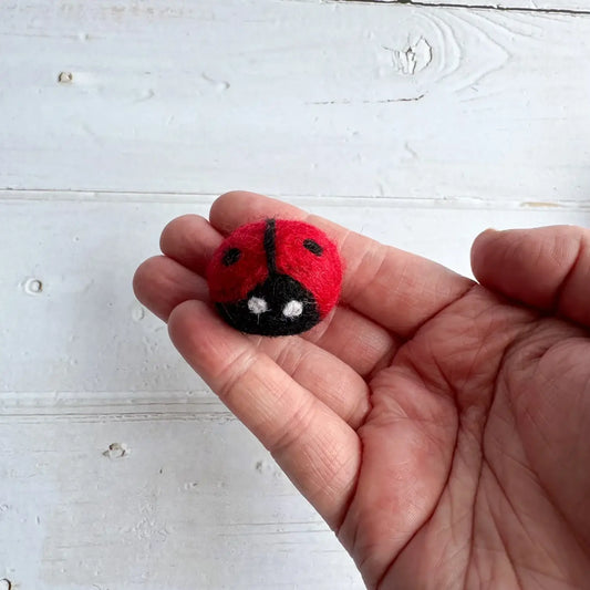 One Felt Ladybug - Sewing Seeds Play
