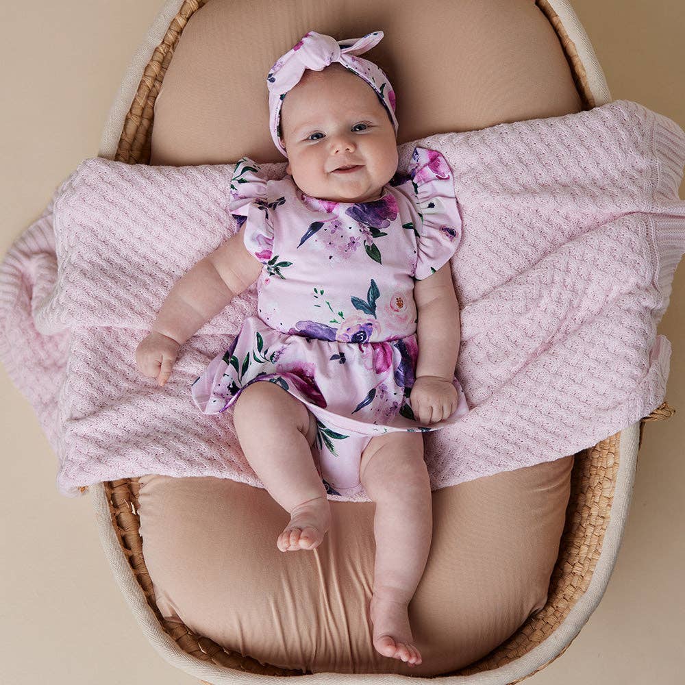 Snuggle Hunny - Floral Kiss Short Sleeve Organic Dress - Bambam Kids Toys 