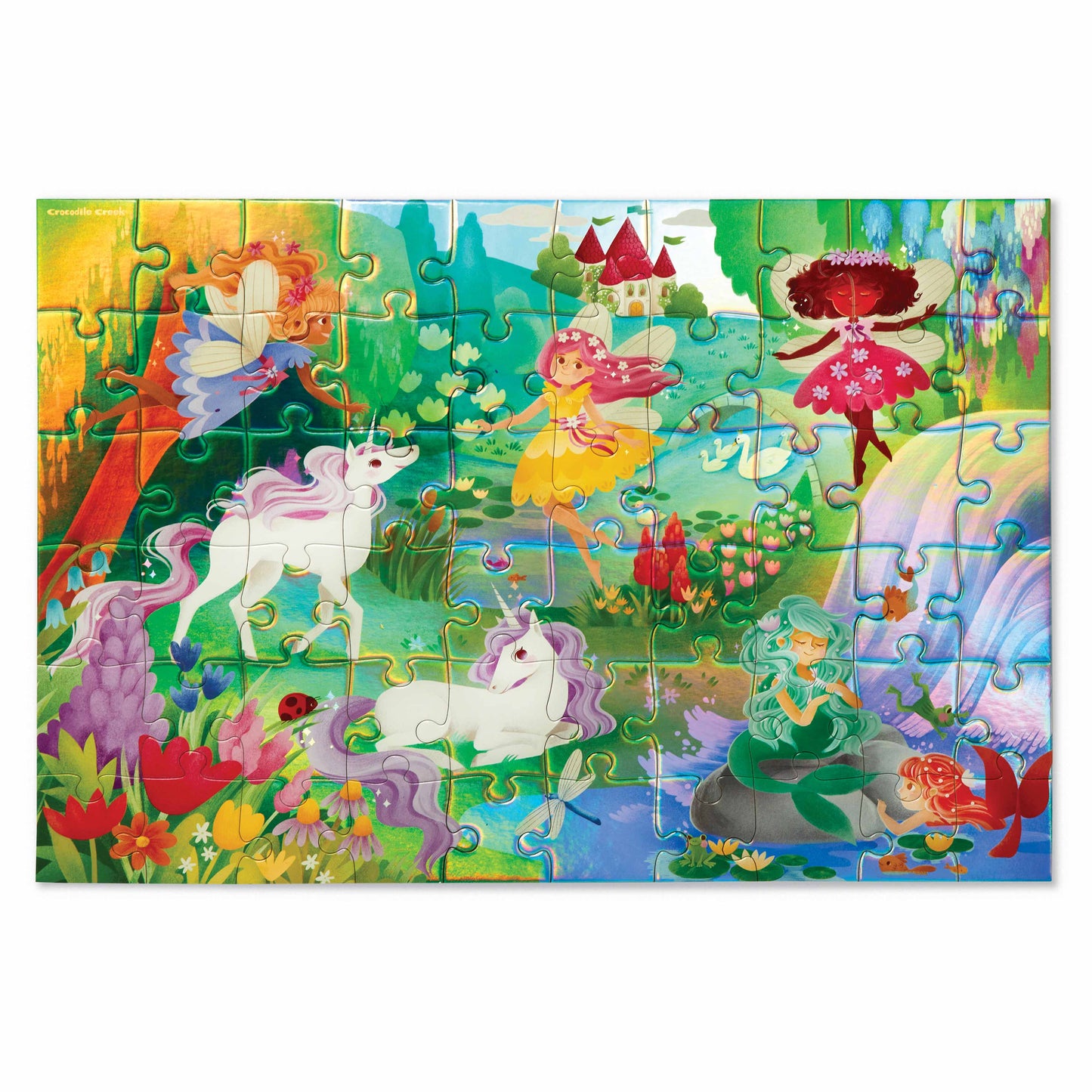Crocodile Creek - Foil Puzzle 60 pc - Magical Friends