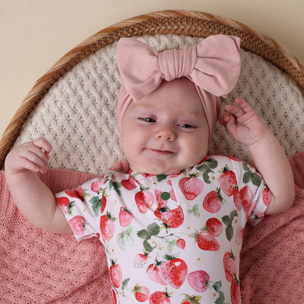 Snuggle Hunny - Lullaby Pink Organic Oversized Bow