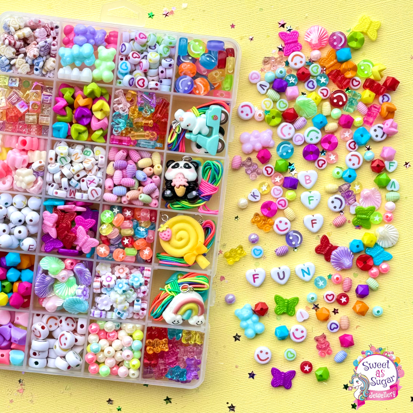 Sweet As Sugar Jewellery - Jewellery Making Kit Large Shapes & Colours