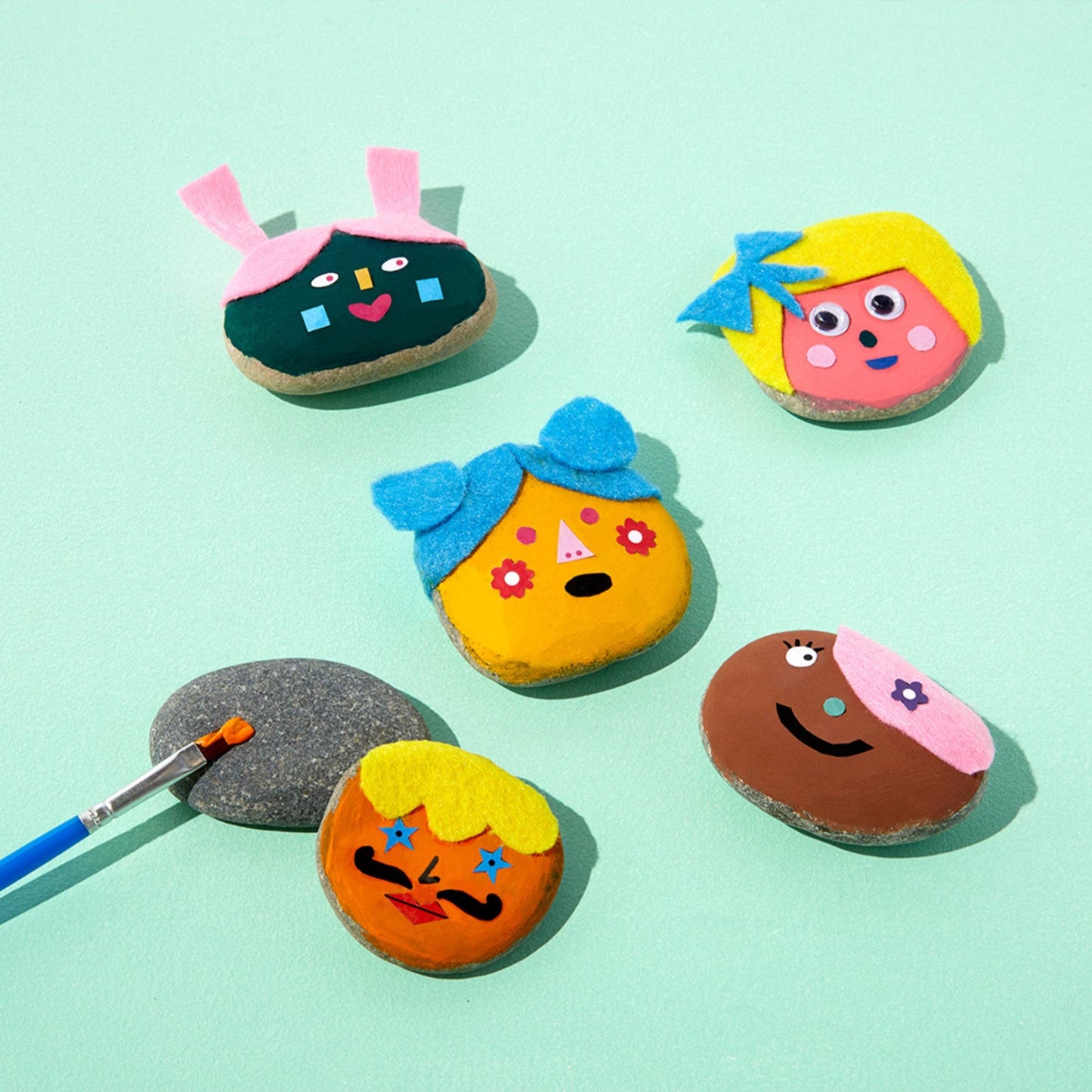 Kids Rock Painting Kit Cool Faces - Journey Of Something
