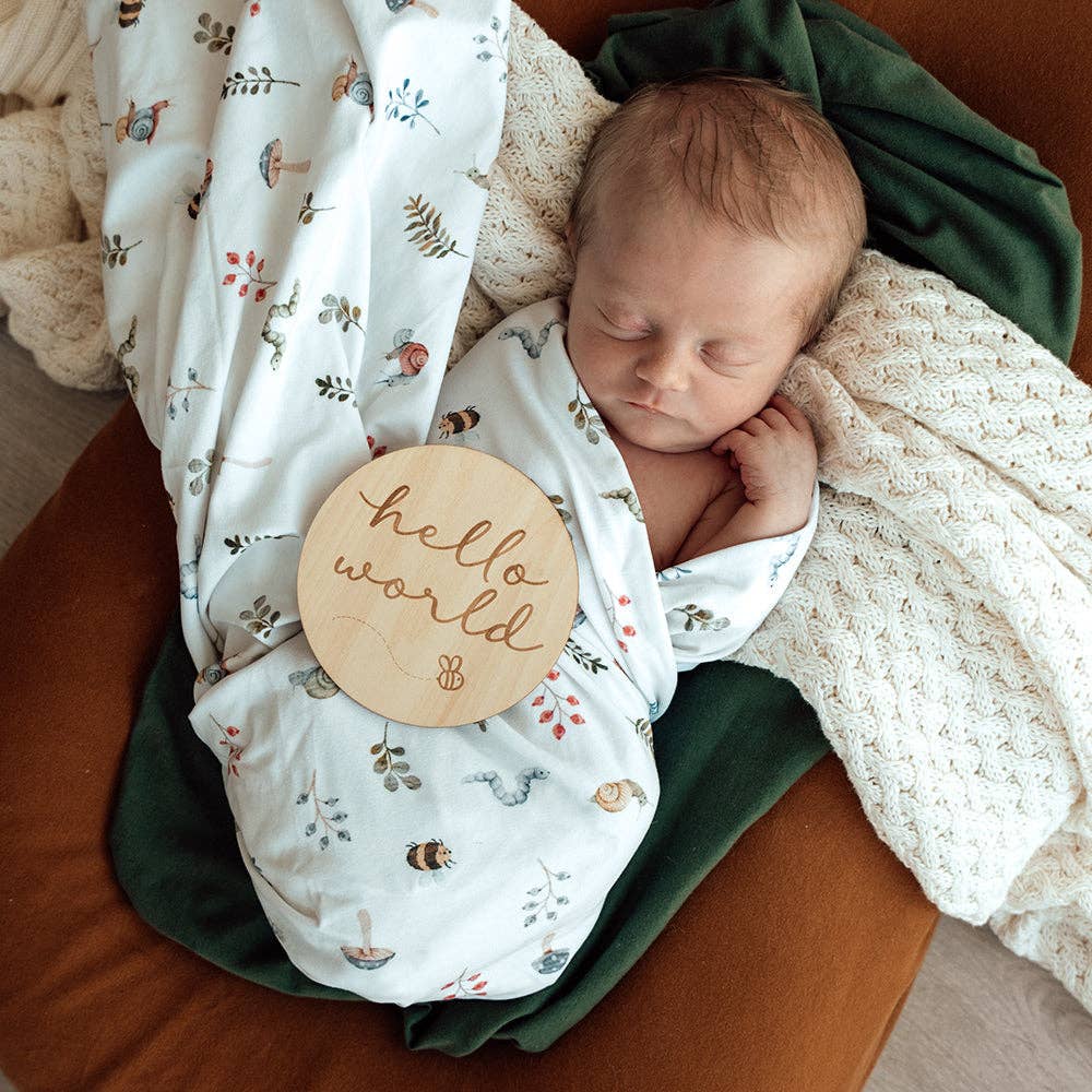 Snuggle Hunny - Garden Friends Organic Jersey Wrap & Beanie Set