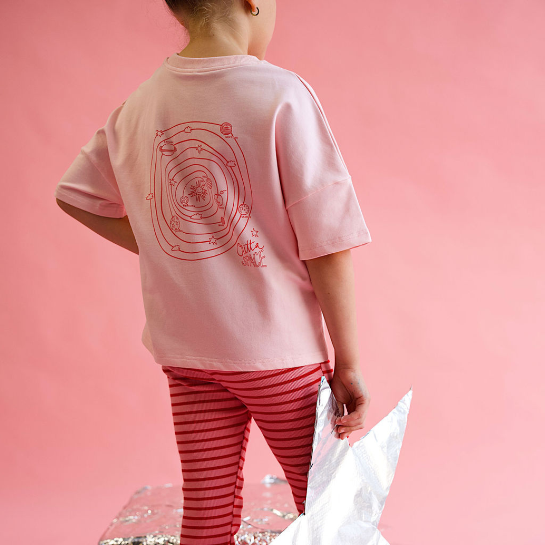 Golden Child - Golden Child Solar Flare Pants - Pink and red stripe