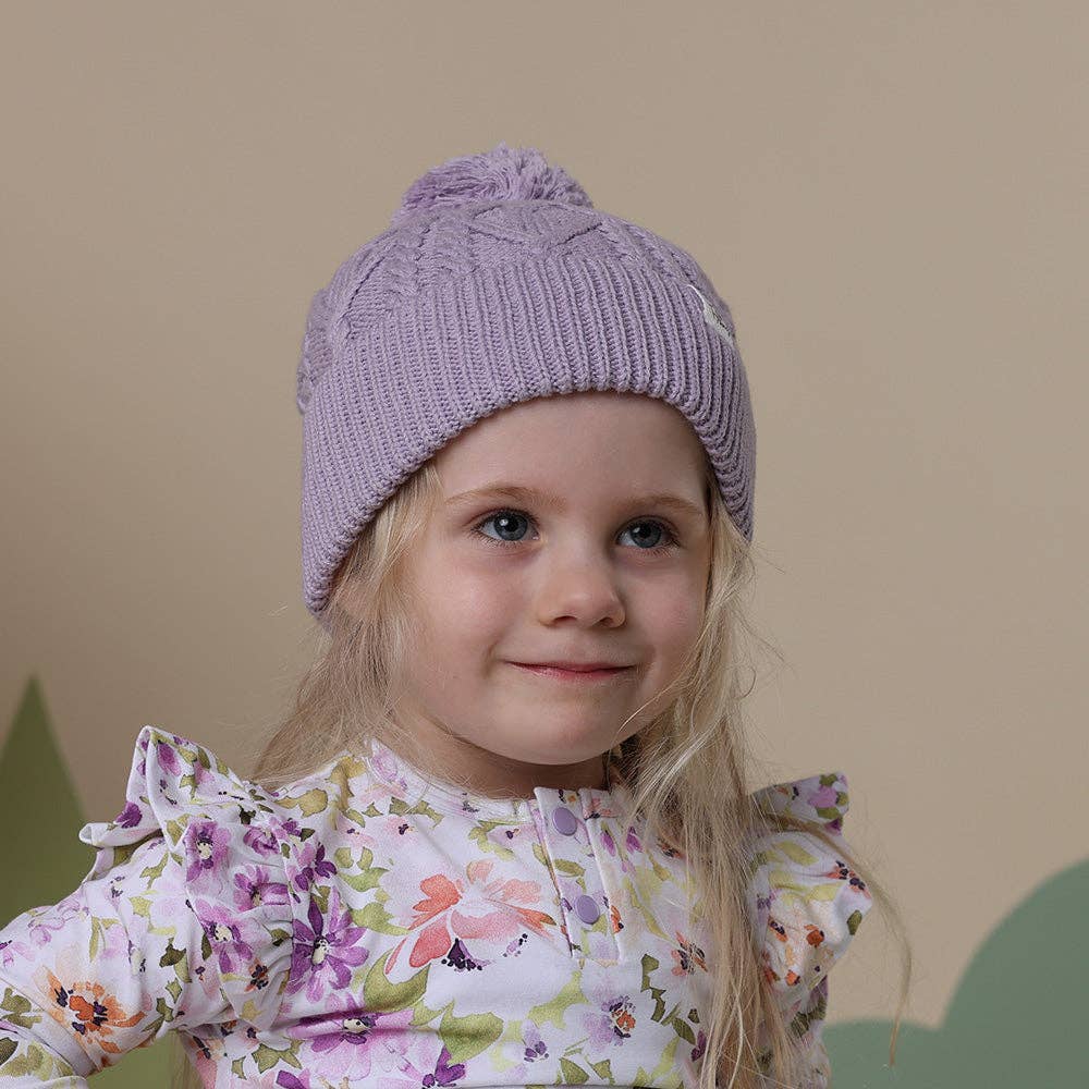 Snuggle Hunny - Lavender Organic Baby Knit Beanie