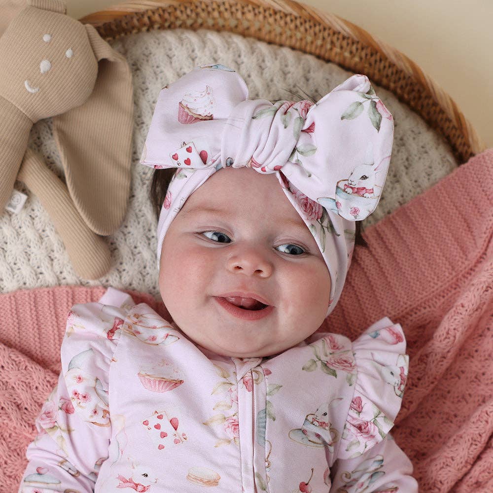 Snuggle Hunny - Alice's Tea Party Organic Oversized Bow