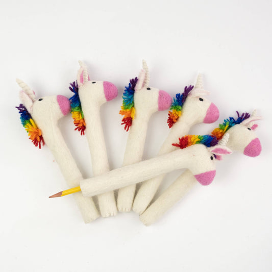 Felt Pencil Topper Unicorn - The Winding Road