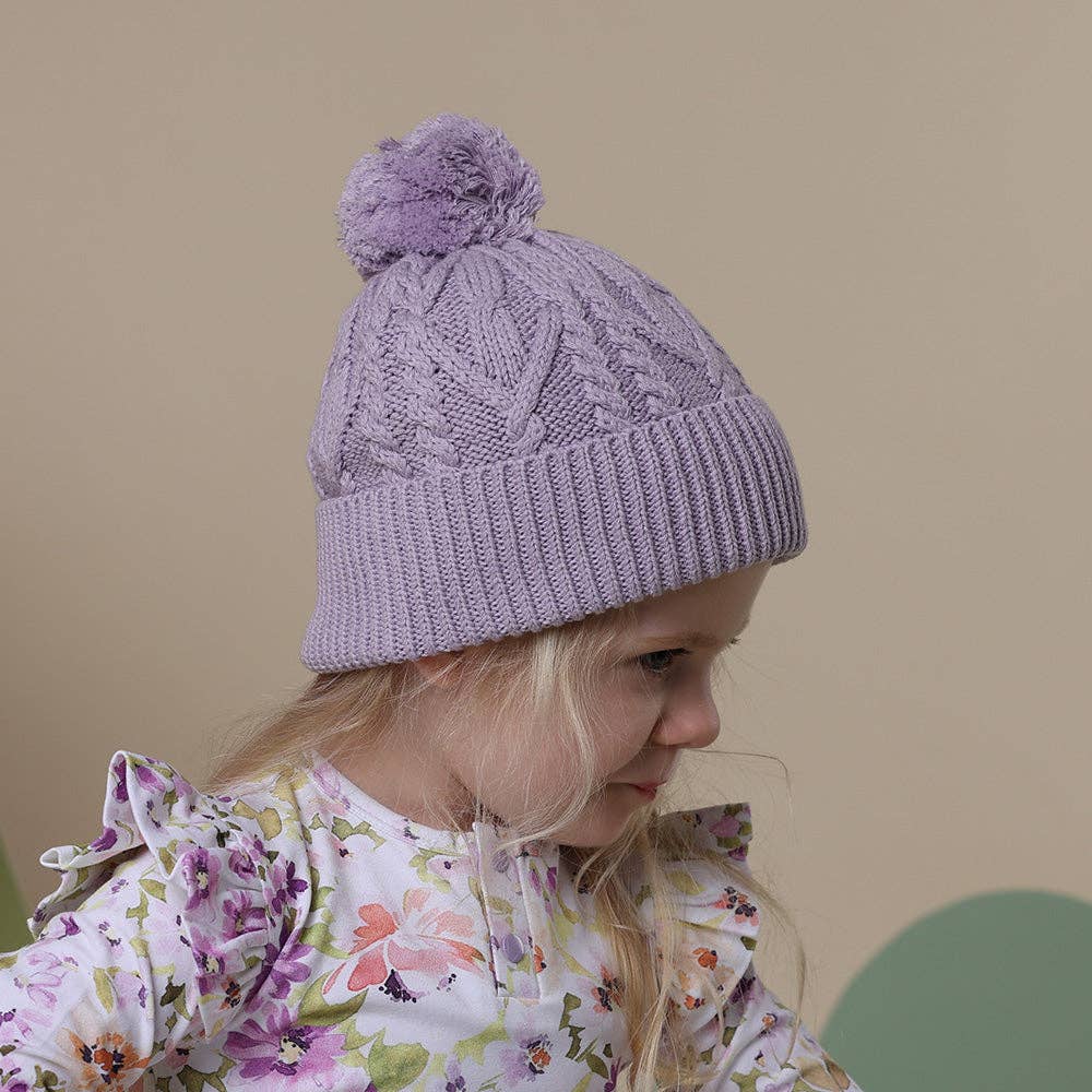 Snuggle Hunny - Lavender Organic Baby Knit Beanie