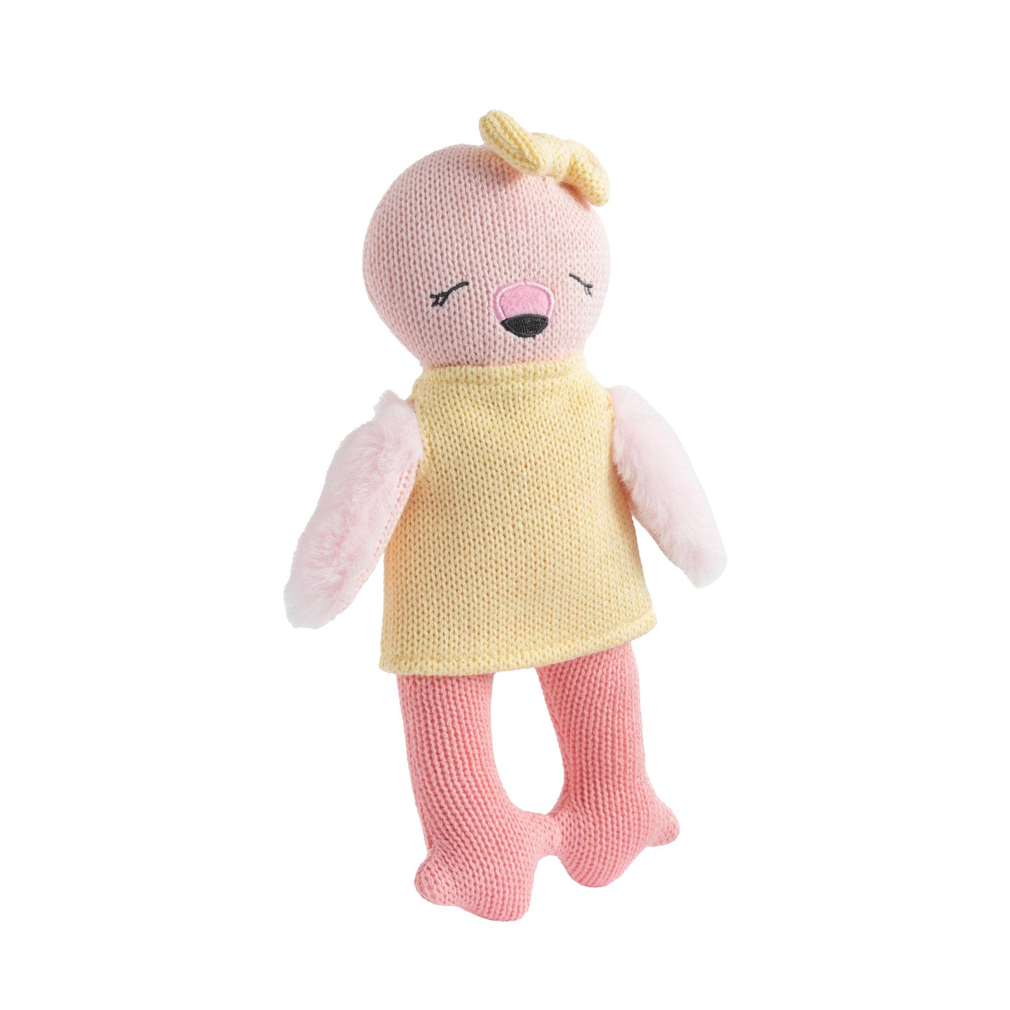 Living Textiles - Knitted Animal Toy- Freya the Flamingo
