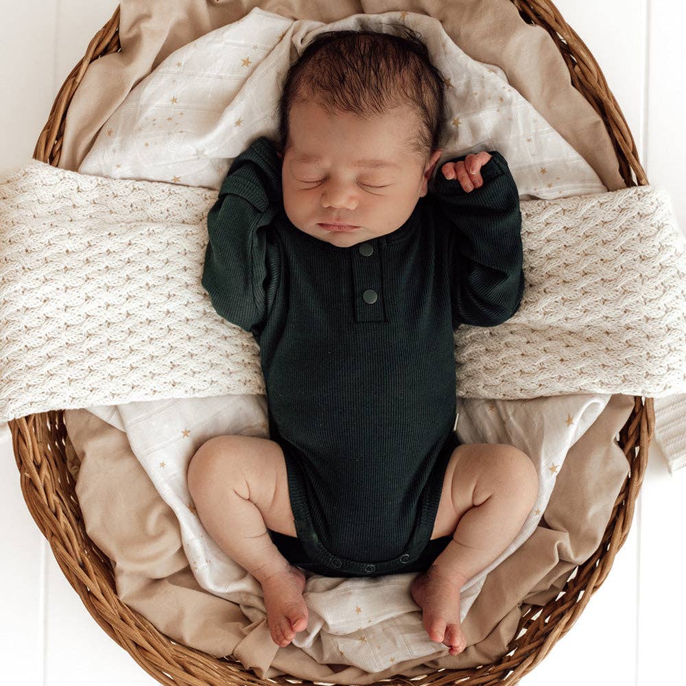 Snuggle Hunny - Emerald Long Sleeve Organic Bodysuit