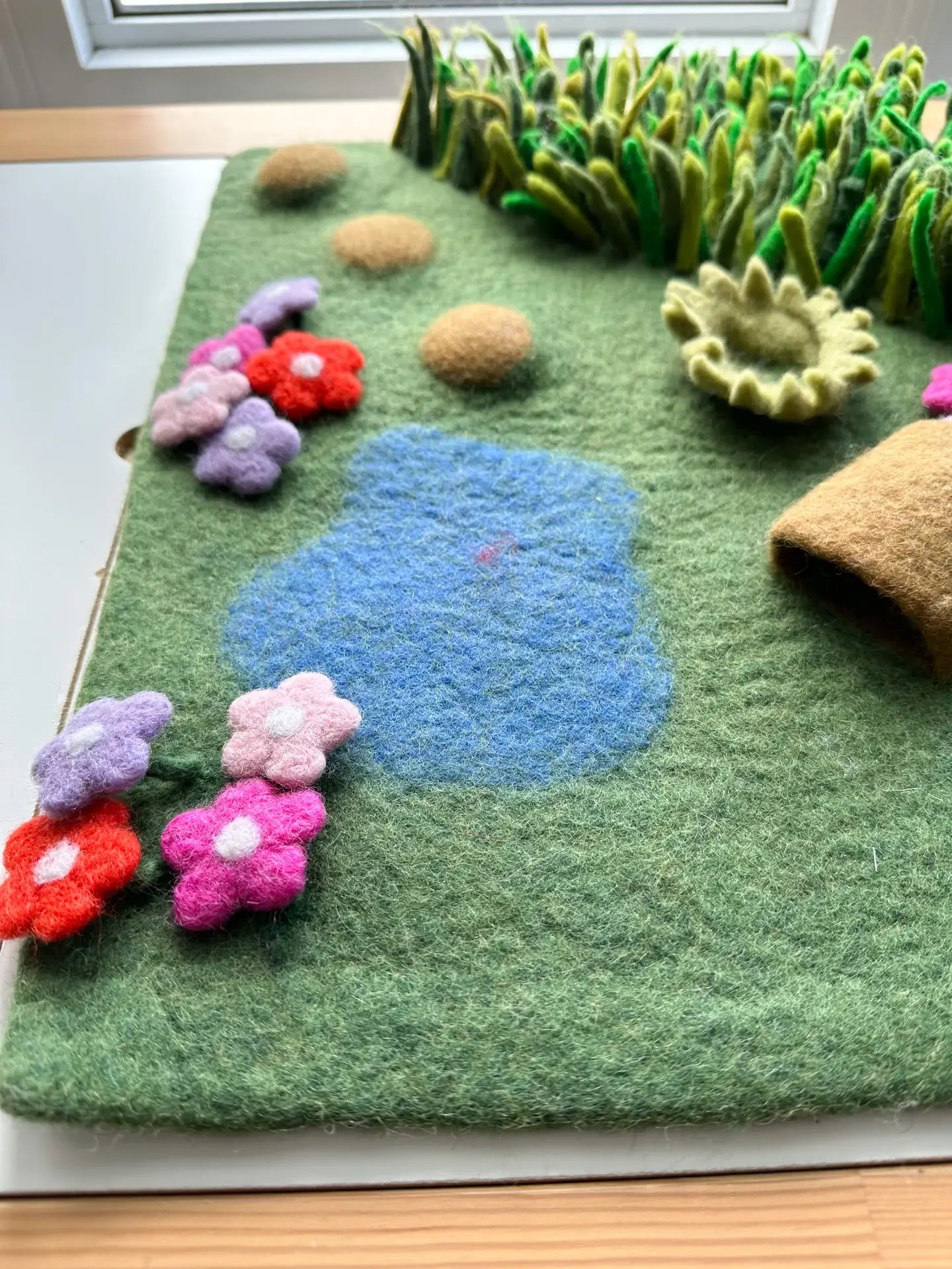 Felted Backyard Bug Play Mat (Mat Only) - Sewing Seeds Play