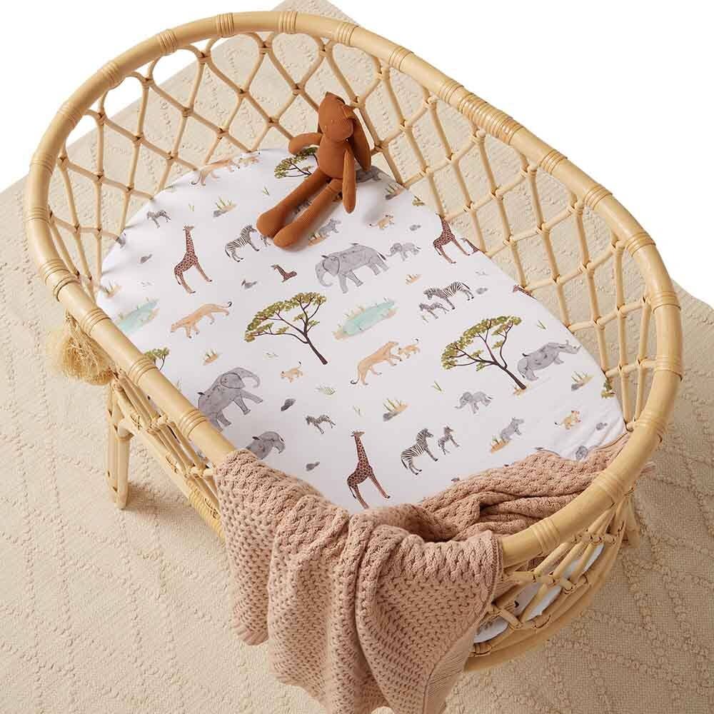 Snuggle Hunny - Safari Bassinet Sheet / Change Pad Cover