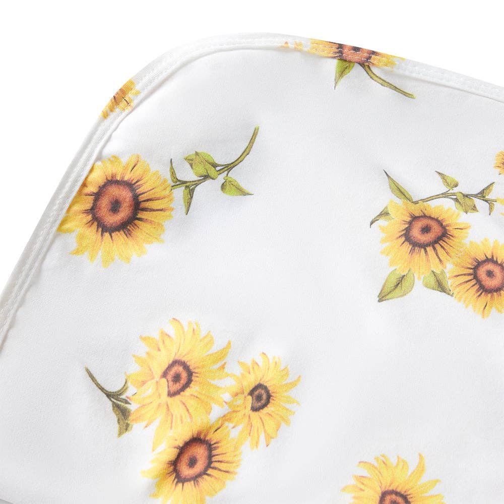 Snuggle Hunny - Sunflower Organic Jersey Wrap & Topknot Set