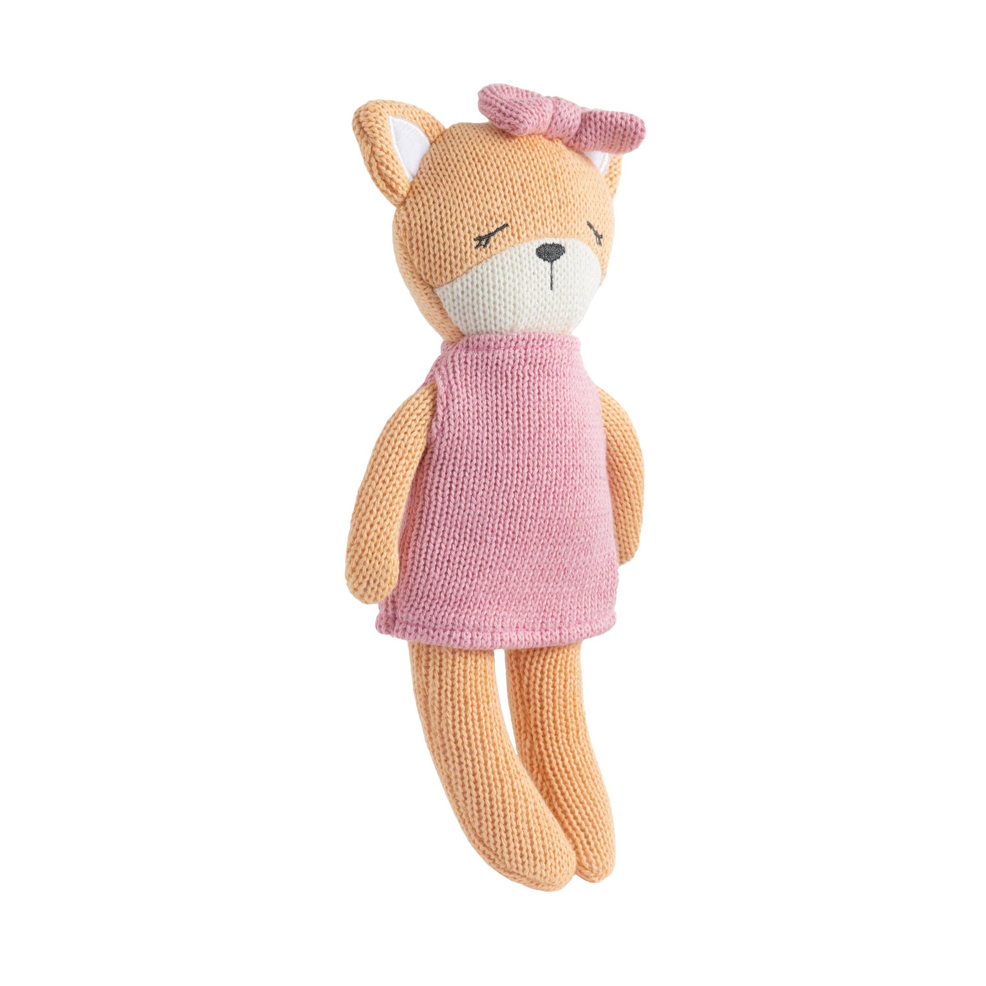 Knitted Animal Toy- Frankie the Fox - Bambam Kids Toys 
