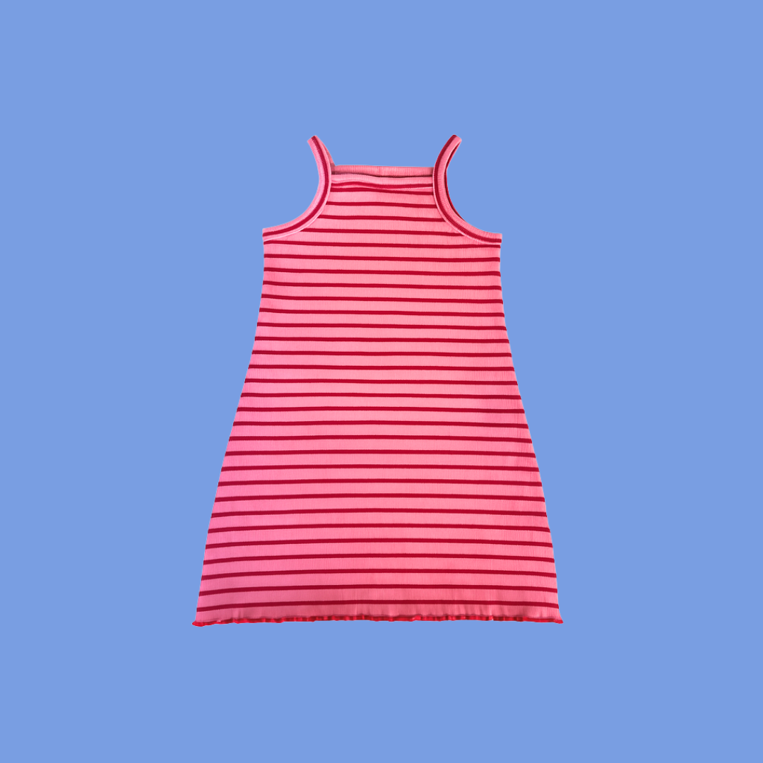 Golden Child - Golden Child Cosmic Ribbed Stripe Dress - Candy Stripe