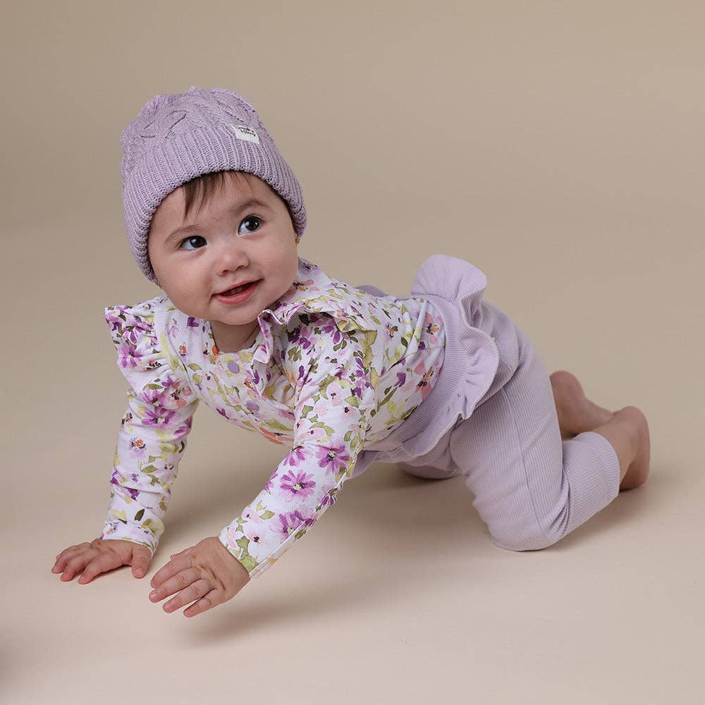 Snuggle Hunny - Lavender Organic Baby Knit Beanie