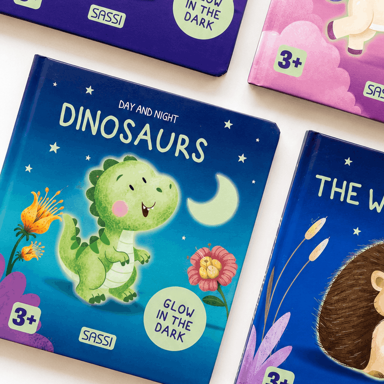 Glow In The Dark Dinosaurs - Sassi Board Book