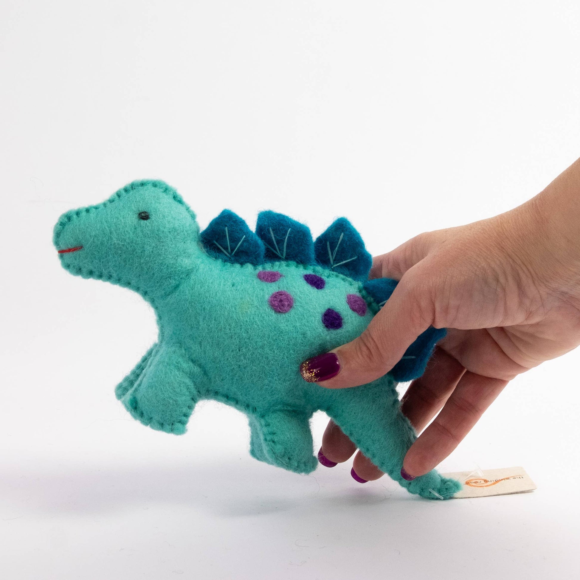 Felt Dinosaur Baby Blue Stegosaurus - The Winding Road - Bambam Kids Toys 
