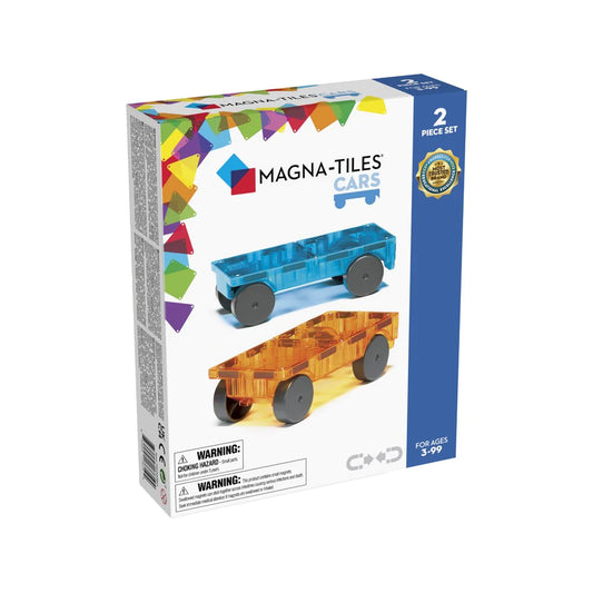 Magna-Tiles Cars 2pc Expansion Set - Blue & Orange - Bambam Kids Toys 