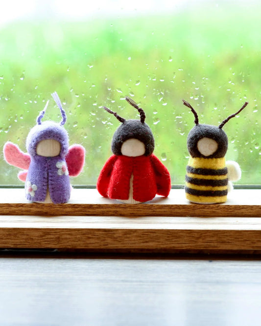 Bugs Peg Dolls Set - Bee, Ladybug and Butterfly                  *Pre Order* Arrival 7-10 days