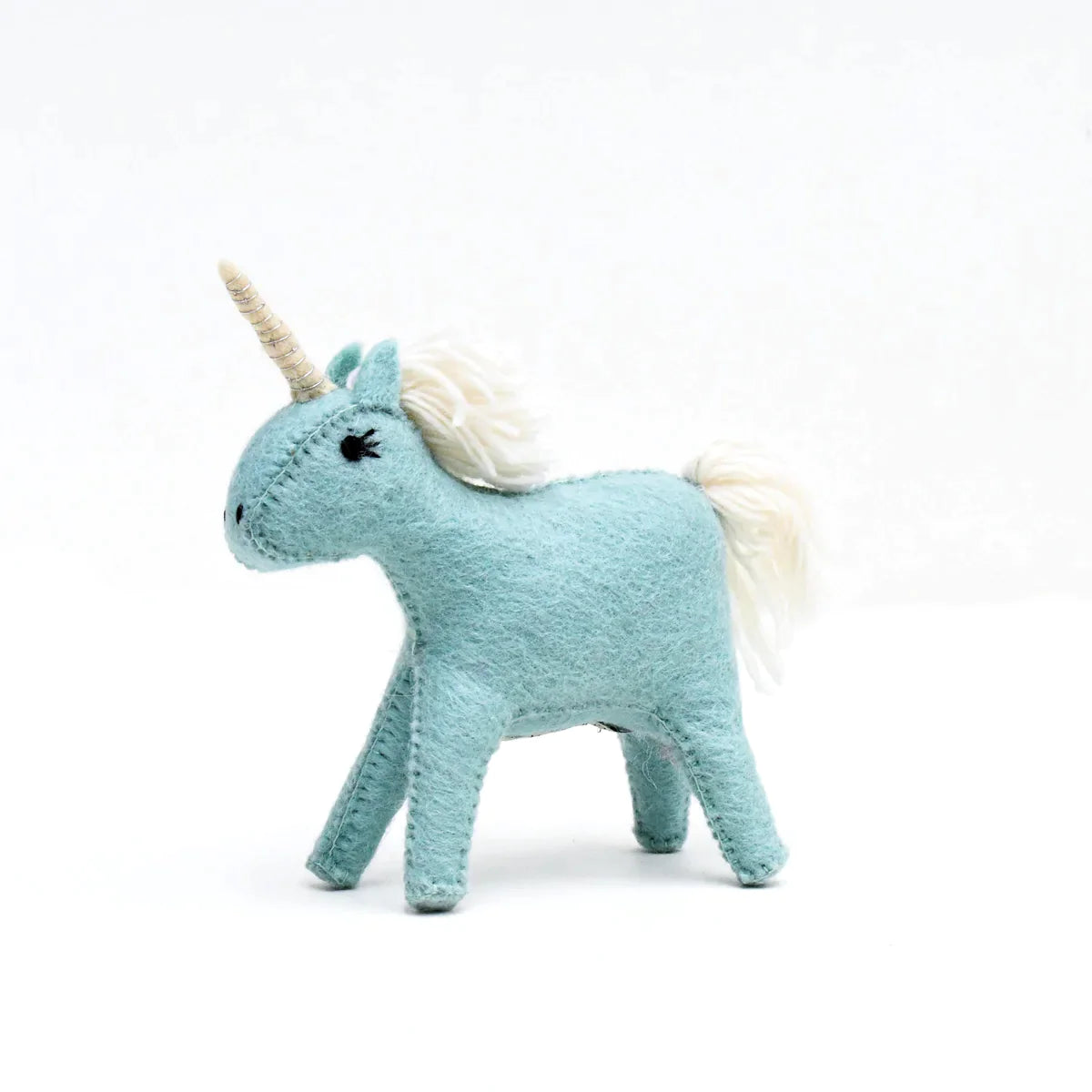 Blue Felt Unicorn