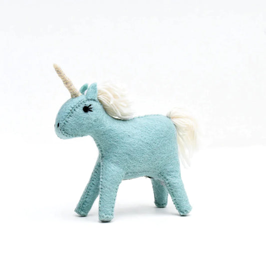 Blue Felt Unicorn