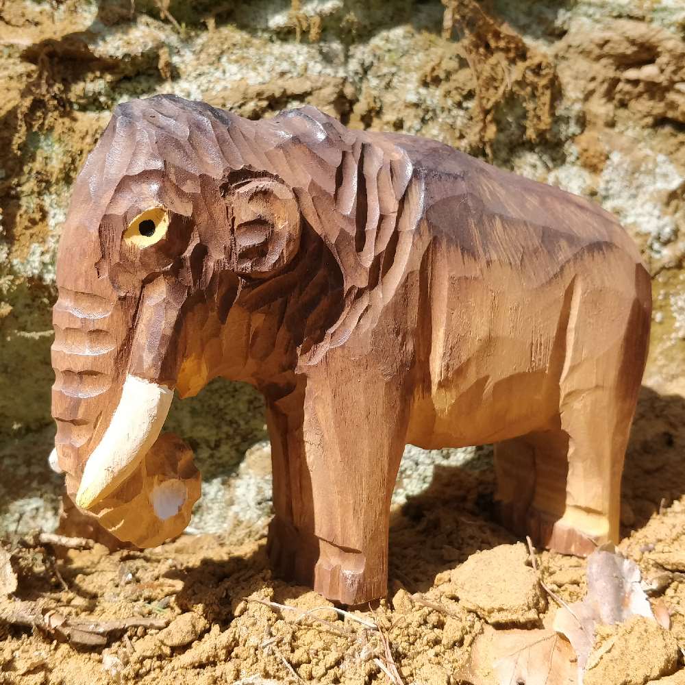 Wudimals Mammoth Handmade Wooden Toy